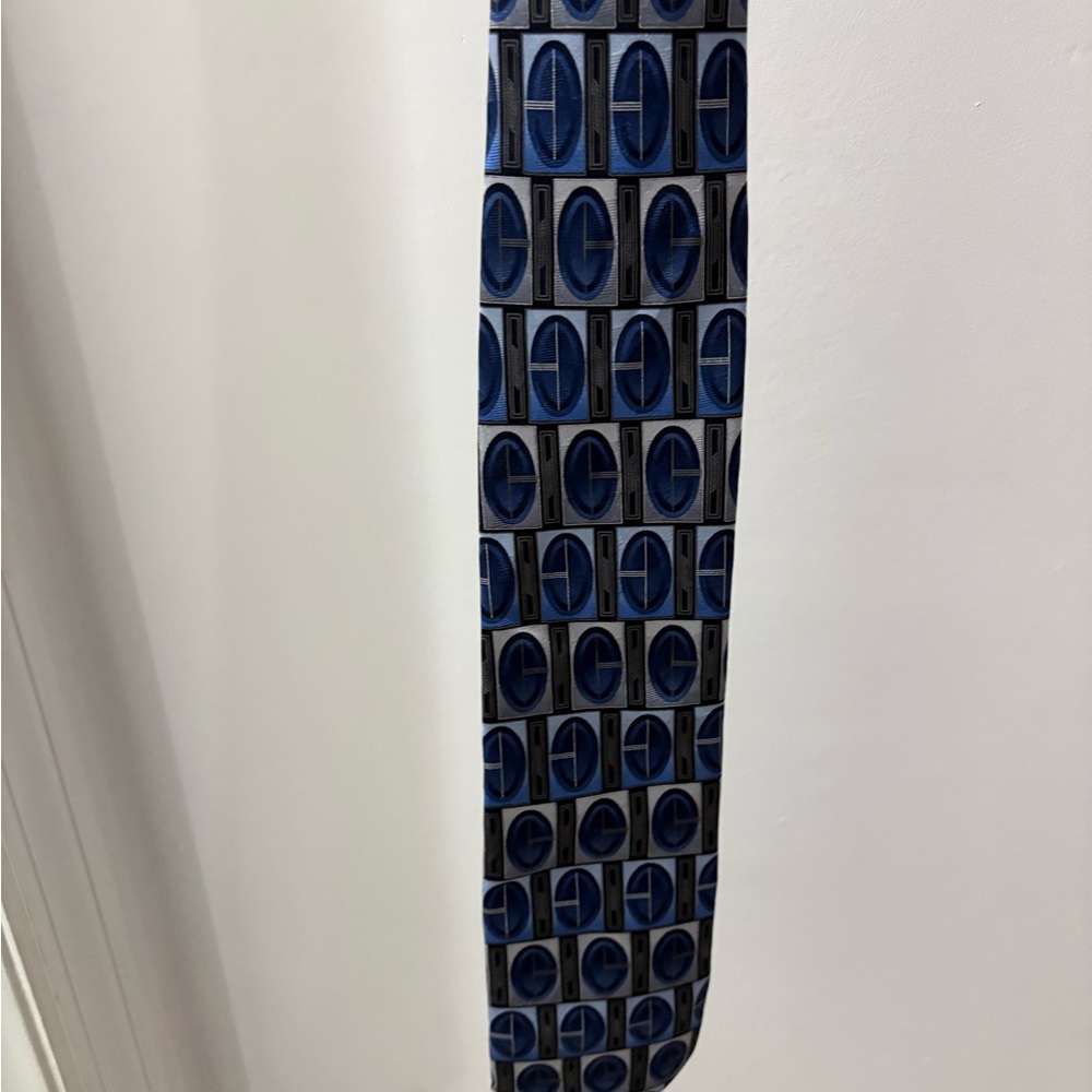 Blue Silver and Black Ferucci Tie